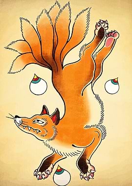 Nine-tailed Fox Illustration