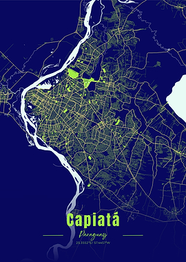 Capiatá, Paraguay City Map