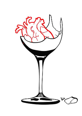 Broken Heart in a Glass