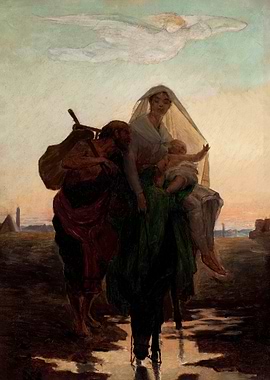 Study for Flight into Egypt painting