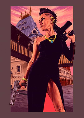 Armed Woman in Dress