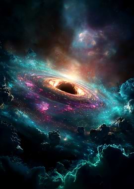 Cosmic Black Hole with Nebula