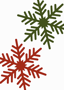 Red and Green Snowflakes