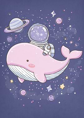 Astronaut Whale Space