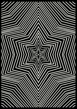 Abstract Star Optical Illusion