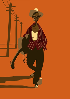 Bluesman with Guitar