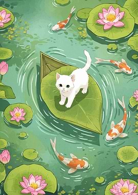 Cat Lily Pond