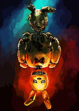 Springtrap and Chica Five Nights at Freddy's