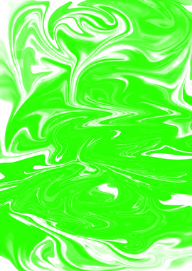 Abstract Green and White Swirl