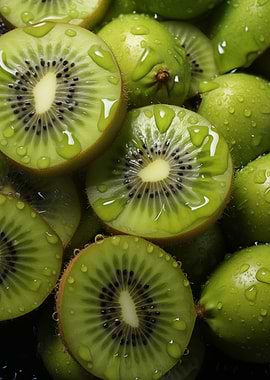Fresh Kiwi Fruit Background