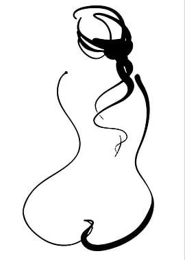 Minimalist Woman Line Art