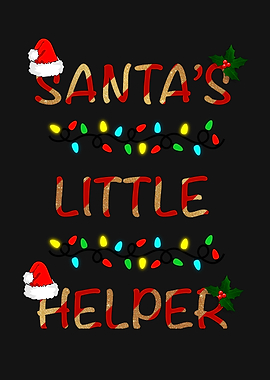 Santa's Little Helper Christmas Graphic