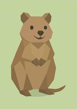 Geometric Quokka Illustration