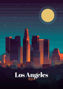 Los Angeles Cityscape at Night