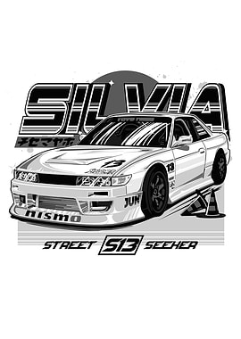 Nissan Silvia S13 Illustration