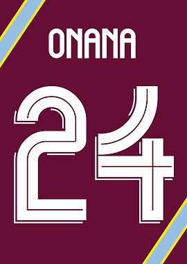 Andre Onana 24 | Aston Villa | Poster
