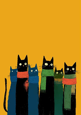 Cats in Scarves