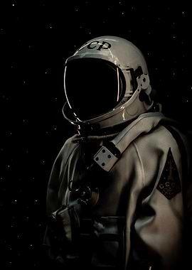 Soviet Cosmonaut in Space Suit