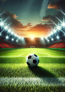 Soccer ball stadium field