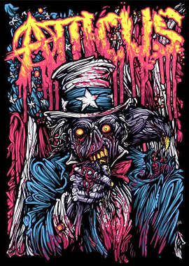Zombie Uncle Sam with cigar