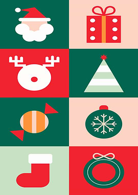 Christmas Icons Grid