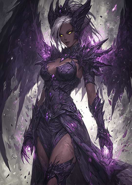 Dark Angel with Purple Accents