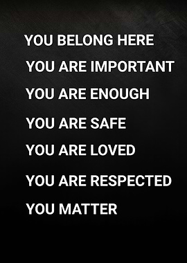 Affirmations on Black Background