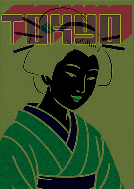 Tokyo Geisha Retro Art