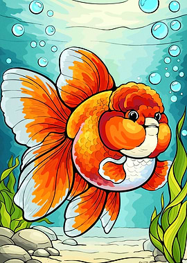 Goldfish Underwater Scene