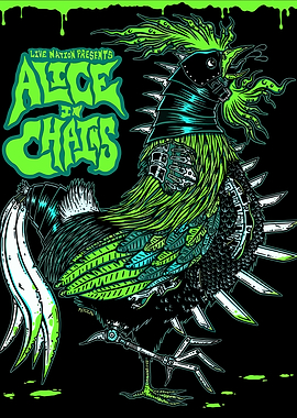 Alice in Chains Rooster Illustration