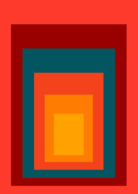 Nested Squares in Warm Tones