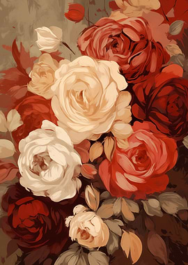 Floral Painting with Roses