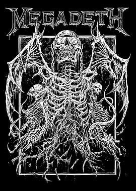 Megadeth Skeleton Art