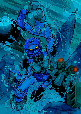 Bionicle Underwater Scene