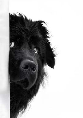 Black Dog Peeking