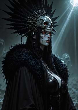 Dark Queen with Skull Headdress