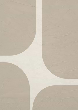 Abstract Beige Geometric Art