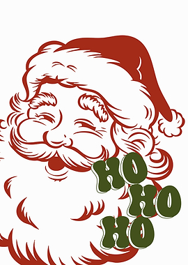 Retro Vintage Santa Claus Illustration