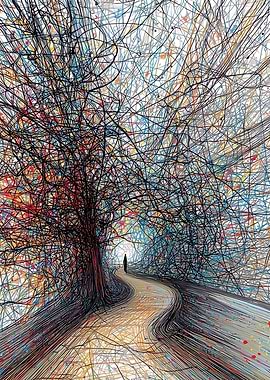 Abstract Path with Figure