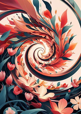 Floral Infinity Spiral