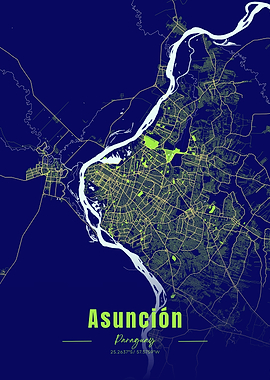 Asunción, Paraguay City Map