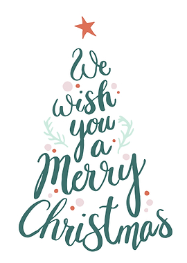 Merry Christmas Tree Text Art