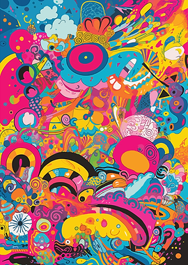 Psychedelic Abstract Colorful Art