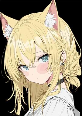 Anime Girl with Cat Ears