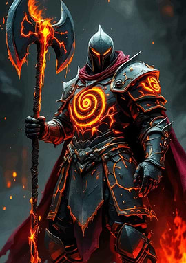 Fiery Knight Axe