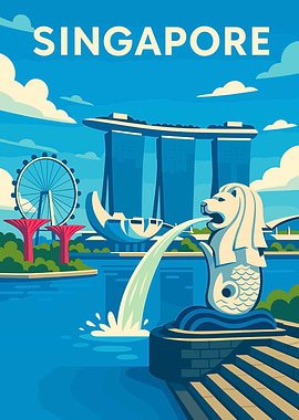 Singapore Travel Poster