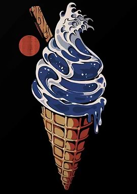 Wave Ice Cream Cone