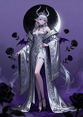 Dark Elf Queen with Roses