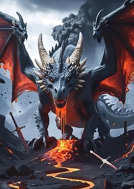 Dragon Lava Swords