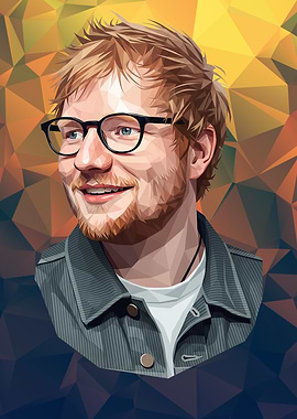 Ed Sheeran Polygon Portrait